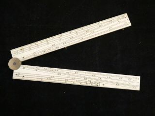 Well Made Antique 19thc Folding Sector Rule Ruler Etui Scientific