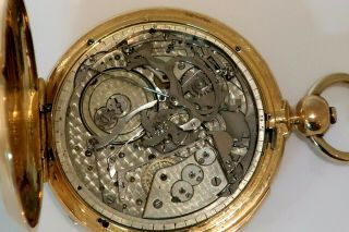 Rare Huguenin Minute Repeater Pocket Watch 8