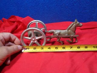 Antique Horse Chime Bell Pull Toy 7