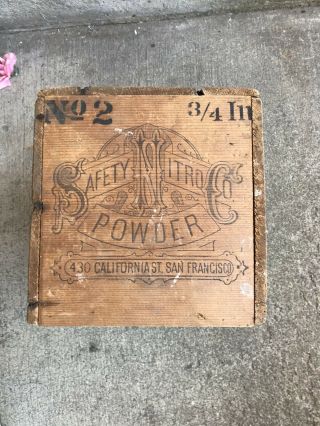 1881” Safety Nitro Powder Dynamite Crate Wood Box Blasting Mining San Francisco 3