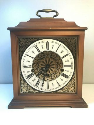 Vintage W.  Haid Mantel Clock - West Germany Two Jewels Franz Hermle 1050 - 020