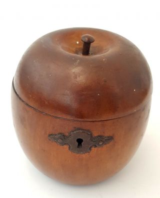 Antique Apple Wooden Box For Tea
