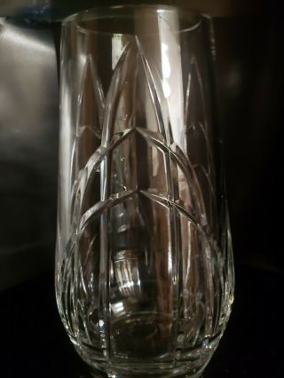 Vintage Space Age Large Mikasa Crystal Vase Architecturally Stunning Atomic Era