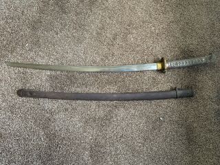Wwii Japanese Army Type 95 Nco Sword W/ Matching Numbered Scabbard