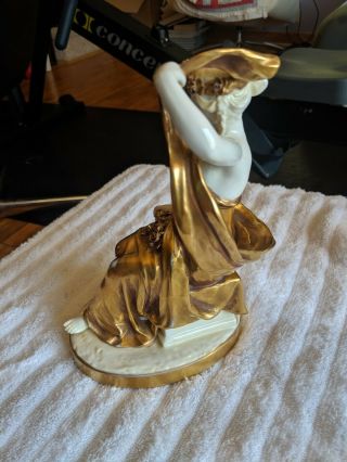 Antique Dresden VOLKSTEDT Gold Dress greek lady goddess PORCELAIN Figurine NR 3