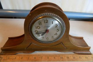 Vintage Rare Sessions Wood Electric Mantle Clock 15.  5 " Long.
