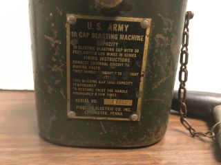 U.  S.  Army 10 Cap Blasting Machine - Fidelity Electric,  Lancaster PA 4
