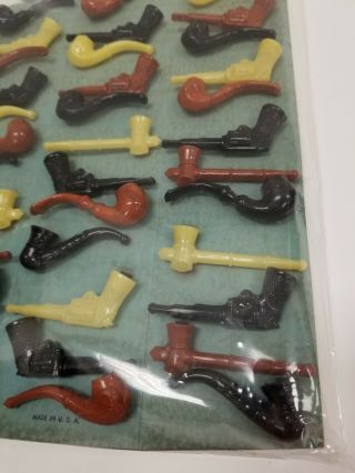 VTG 1950 ' s - 1960 ' s KIDDIES TOY GUNS AND PIPES 10 CENTS STORE DISPLAY - COMPLETE 5