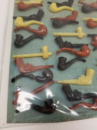 VTG 1950 ' s - 1960 ' s KIDDIES TOY GUNS AND PIPES 10 CENTS STORE DISPLAY - COMPLETE 6
