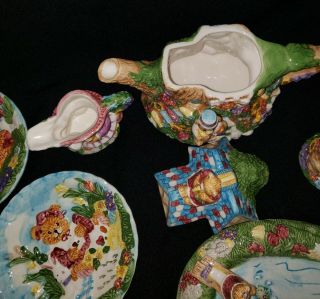 Vintage childrens Teddy Bear Tea Set 5
