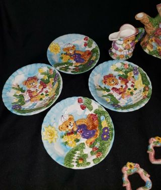 Vintage childrens Teddy Bear Tea Set 8