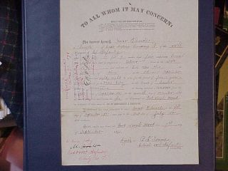 Fort Keogh 22 Infantry Furlough Orders Signed Col Swaine Miles City