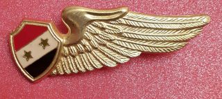 Syria Air Force Officer Pilot Wing Pin Badge,  Made In France