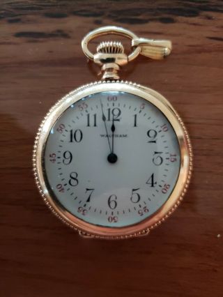 Antique Waltham Pocket Watch In 14k Gold Case