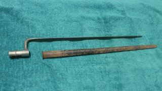 " Us " Indian War Bayonet With Scabbard