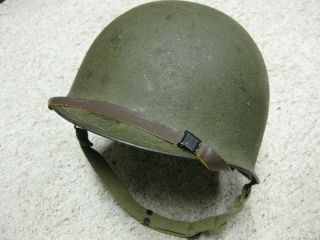 Wwii 1944 U.  S.  Army Usmc Marine Corps Helmet And Liner With Soldier I.  D.