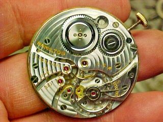 Scarce Hamilton 39mm 10s 23j 923 Fancy Dial Open Face Pendantset Nickel Movement