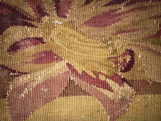 59.  5 cm LARGE SCALE TIMEWORN 19th CENTURY FRENCH AUBUSSON TAPESTRY FRAGMENT 5
