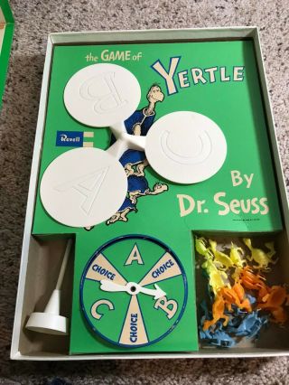 Vintage Board Game the Game of Yertle Dr.  Seuss REVELL Z - 2100:198 1960 2