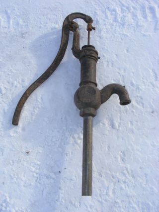 Vintage Cast Iron Hand Water Pump - Dempster - Garden Display