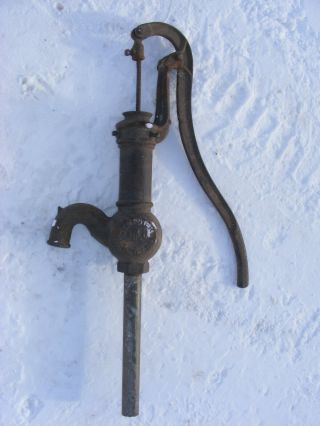 Vintage Cast Iron Hand Water Pump - Dempster - Garden Display 4