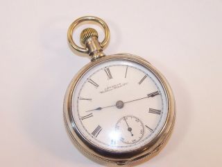 1894 Waltham 18s 7 Jewel No.  1 Bay State Imperial Coin 1/2 Hunter Pocket Watch