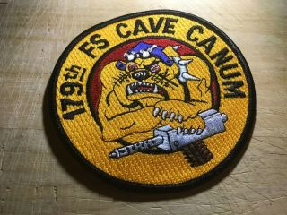 1980s/1990s? Us Air Force Patch - 179th Fs Fighter Squadron - Cave Canum -