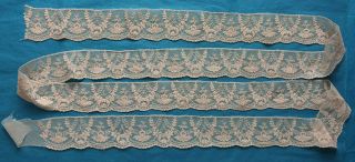 280 cms antique 1920s / 30s machine lingerie lace border 2