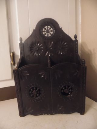 Antique Wooden Victorian Style Candle Box Estate Find