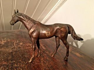 Vintage Bronze Horse Figurine 6 1/2 " Made In Austria Marked Sculptural Detail