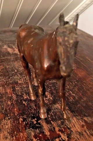 Vintage Bronze Horse Figurine 6 1/2 