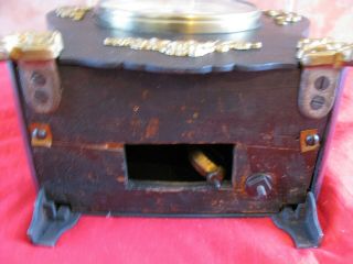 Vintage Antique Cast Iron - Metal Case MantleTable Shelf Clock With Key PARTS 7