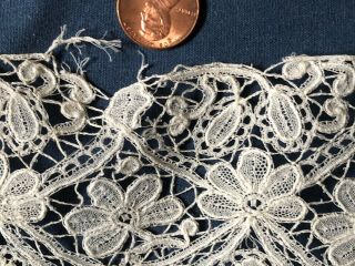 19th C.  handmade Duchesse bobbin lace edging SEW CRAFT 5