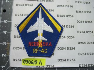 Usaf Air Force Squadron Patch 173rd Recon Reconnaissance Rf - 4c Nebraska Ang Obs.