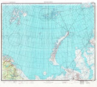 Russian Soviet Aeronautical Charts - Murmansk/ Dikson (russia),  1:2m,  Ed.  1974