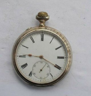 Rare Vintage Antique 2 " Coin 800 Silver Wind Up Pocket Watch Probus Scafusia Iwc