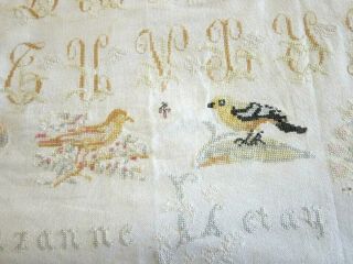 19th Century French Child ' s Hand Stitched Sampler 7