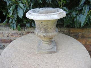 Small Antique Marble Stone Garden Urn 31 cm high (476) 2