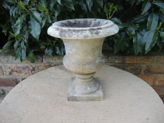 Small Antique Marble Stone Garden Urn 31 cm high (476) 4