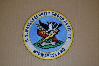 Midway Island U.  S.  Naval Security Group 4.  25 Inch Patch (handmade In Alabama)