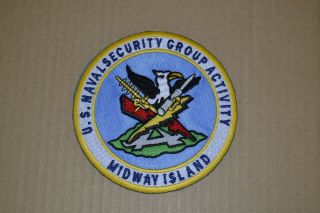 MIDWAY ISLAND U.  S.  NAVAL SECURITY GROUP 4.  25 INCH PATCH (HANDMADE IN ALABAMA) 2