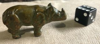 Art deco Frankart miniature rhinoceros vintage quality 3