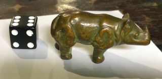 Art deco Frankart miniature rhinoceros vintage quality 4