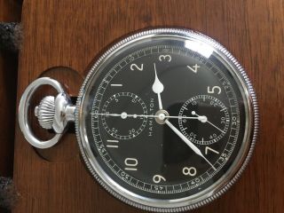 Vintage 1940s Early Wwii Hamilton Model 23 Navigational Pocket Watch