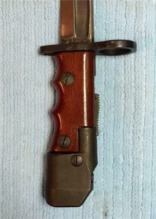 British No.  7 MkI Bayonet w/ Correct Scabbard for No.  4 Rifle & Mk V Sten Gun 8