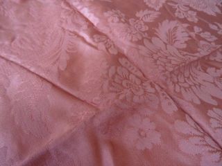 A deep Salmon Antique Silk Damask Floral Panel 5