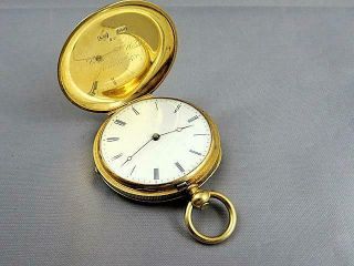 Patek Philippe Geneva 18k Gold Pocket Watch Runs Estate Find Dated 1874