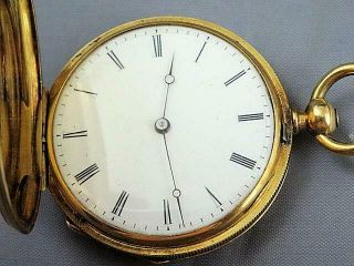 Patek Philippe Geneva 18K Gold Pocket Watch Runs Estate Find Dated 1874 7