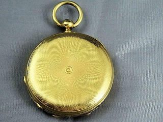 Patek Philippe Geneva 18K Gold Pocket Watch Runs Estate Find Dated 1874 8