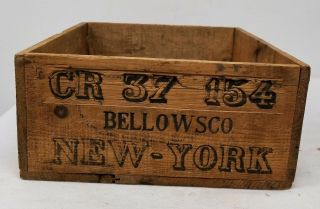 Antique Vintage Wood Crate French Wine Chapoutier Tain York City